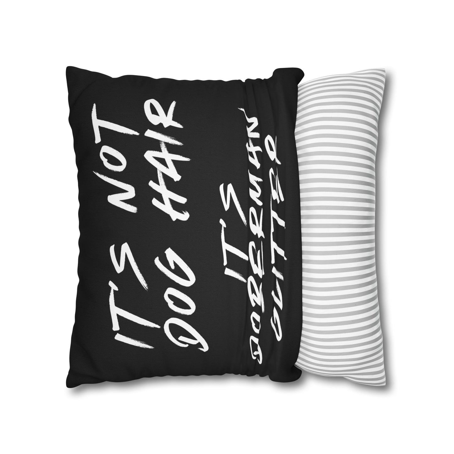 Glitter 1 Black Square Pillowcase