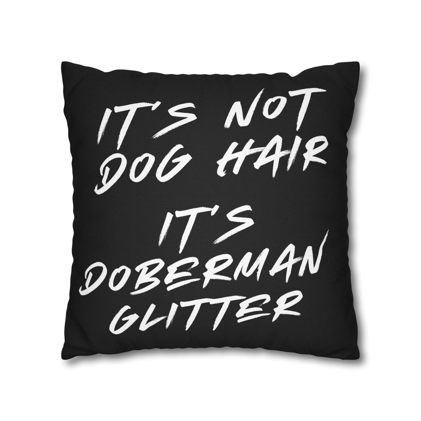 Glitter 1 Black Square Pillowcase