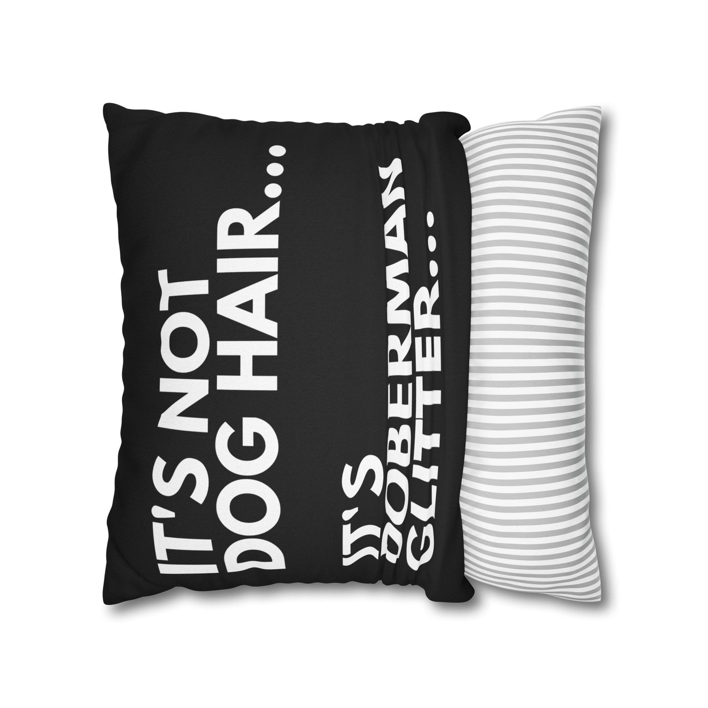 Glitter 3 Black Square Pillowcase