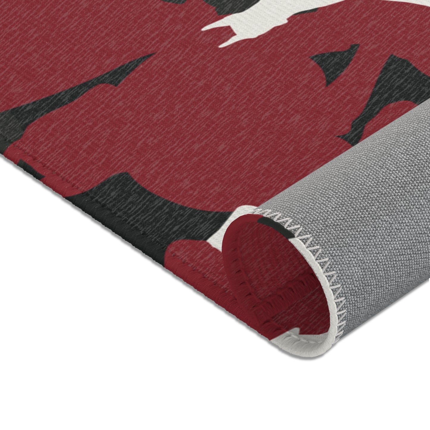 Doberman Red Camo Pattern Area Rugs