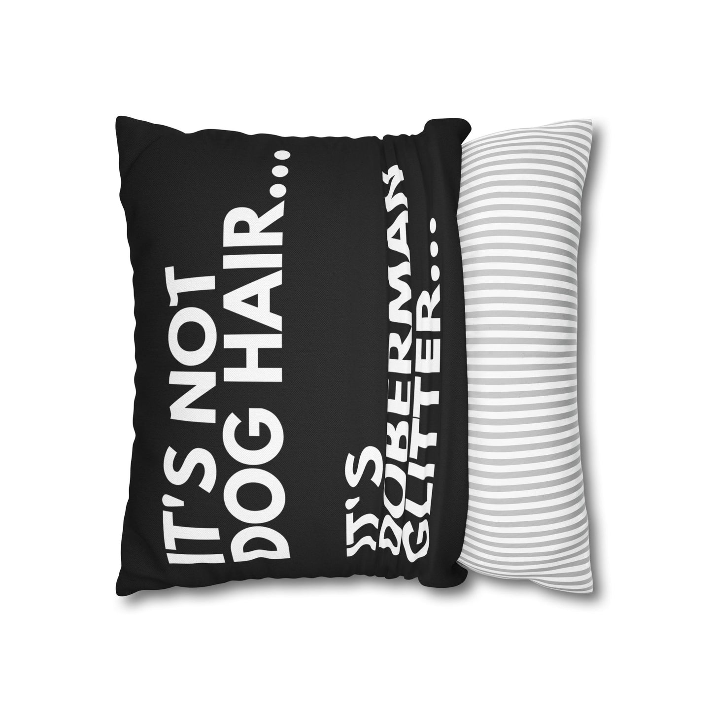 Glitter 3 Black Square Pillowcase