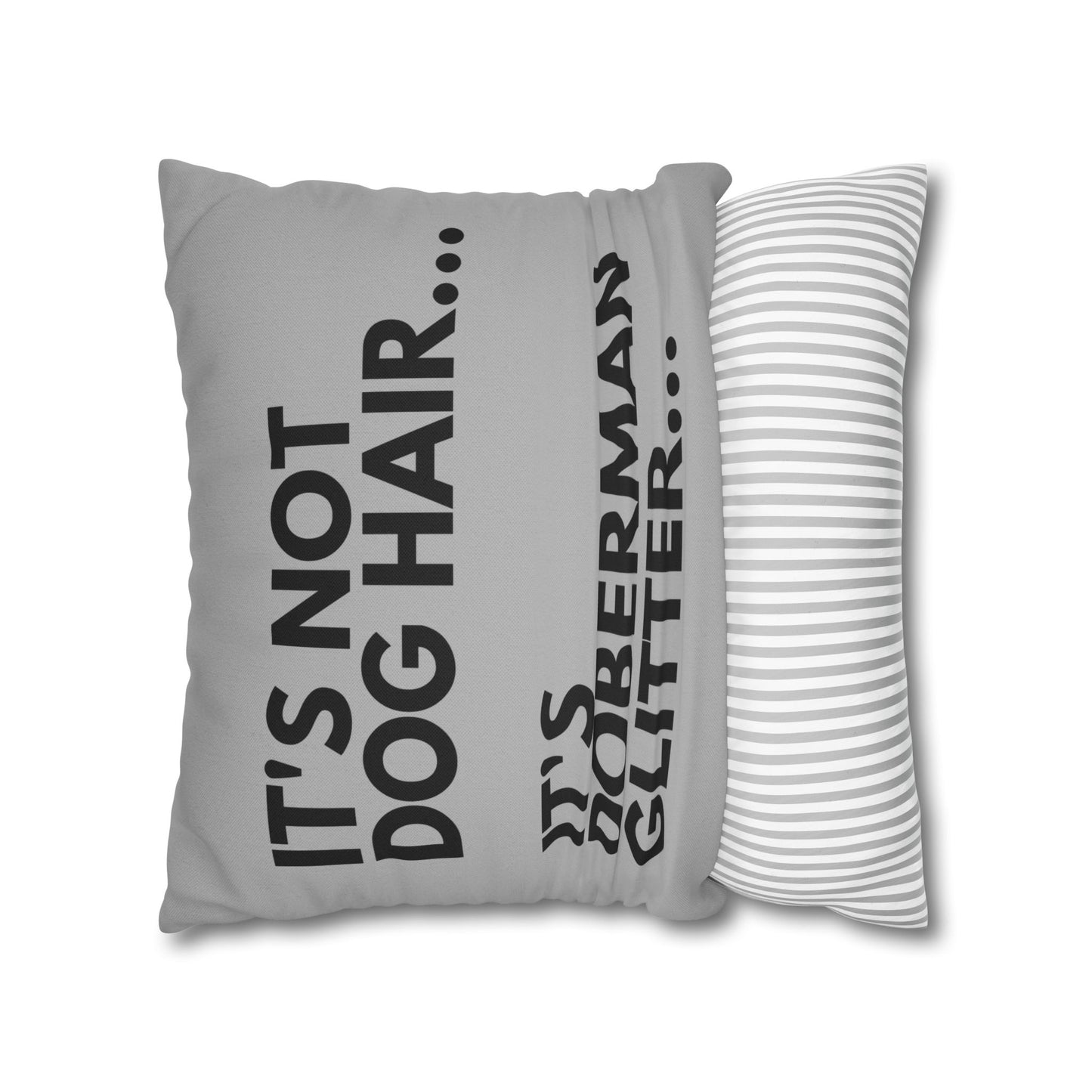 Glitter 5 Light Gray Square Pillowcase