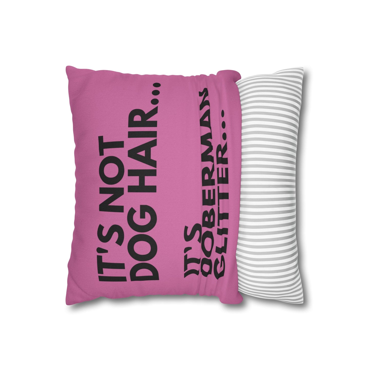 Glitter 2 Light Pink Square Pillowcase