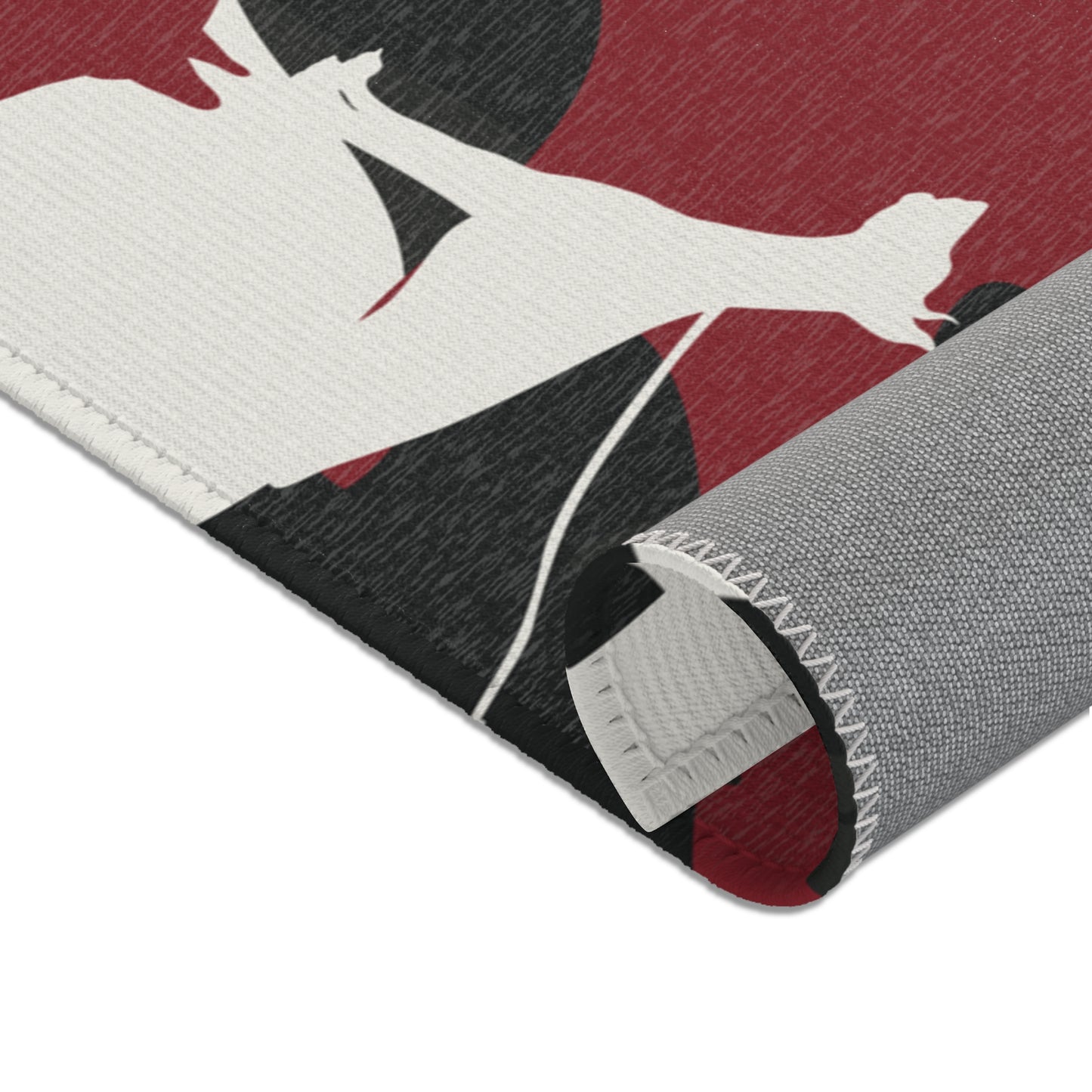 Doberman Red Camo Pattern Area Rugs