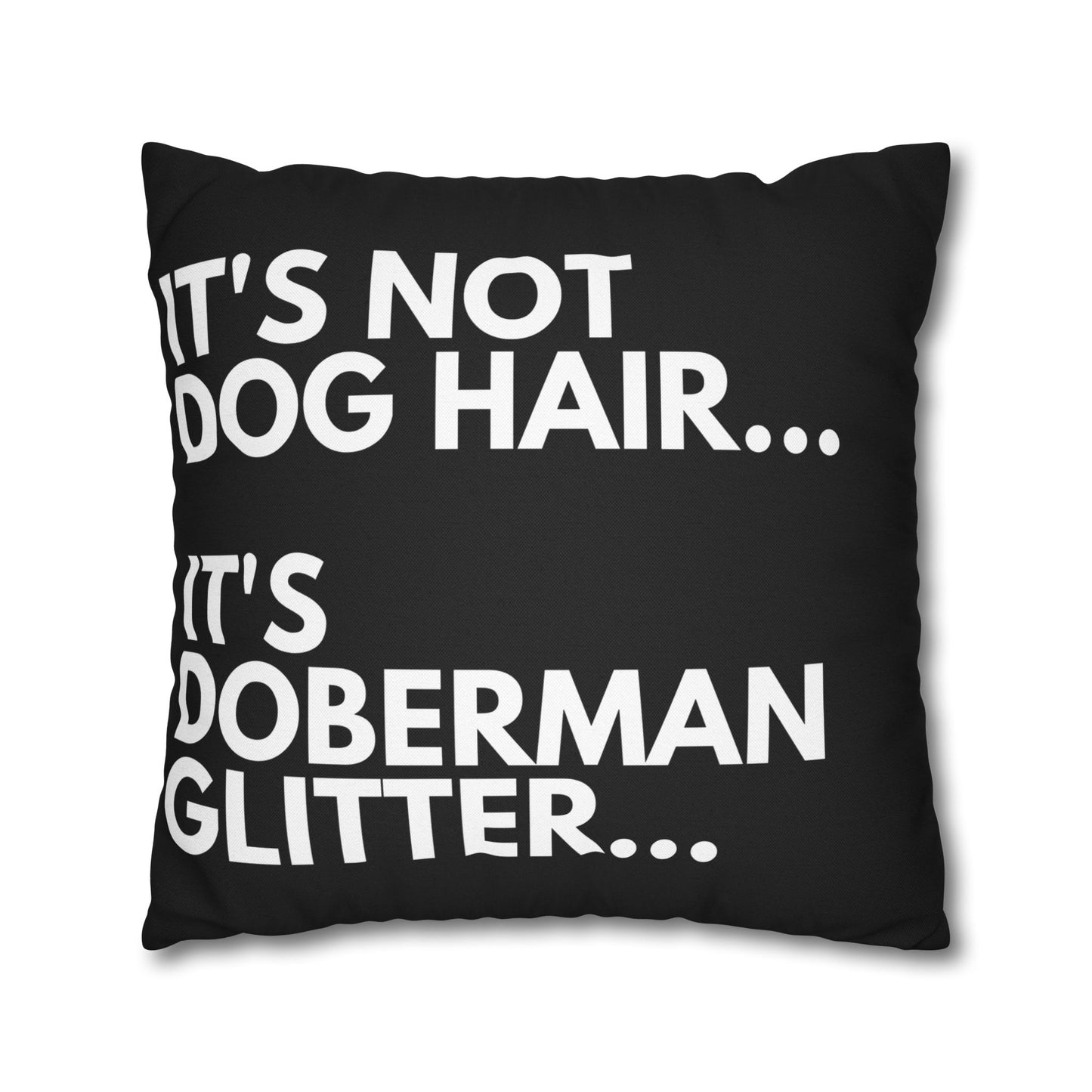 Glitter 3 Black Square Pillowcase