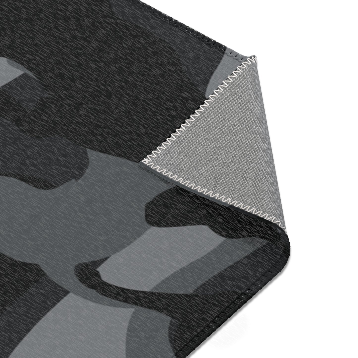 Doberman Gray Camo Pattern Area Rugs