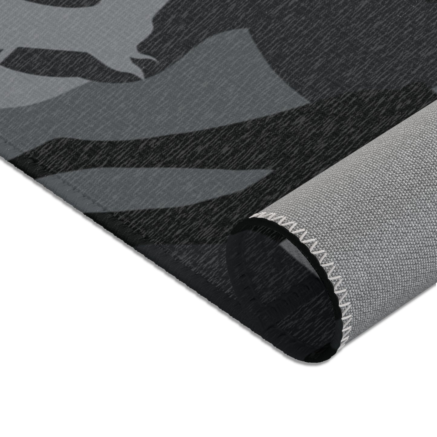 Doberman Gray Camo Pattern Area Rugs