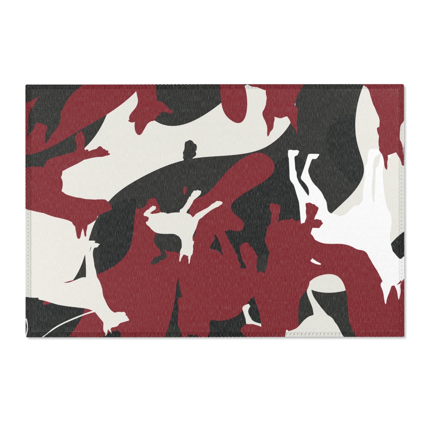 Doberman Red Camo Pattern Area Rugs