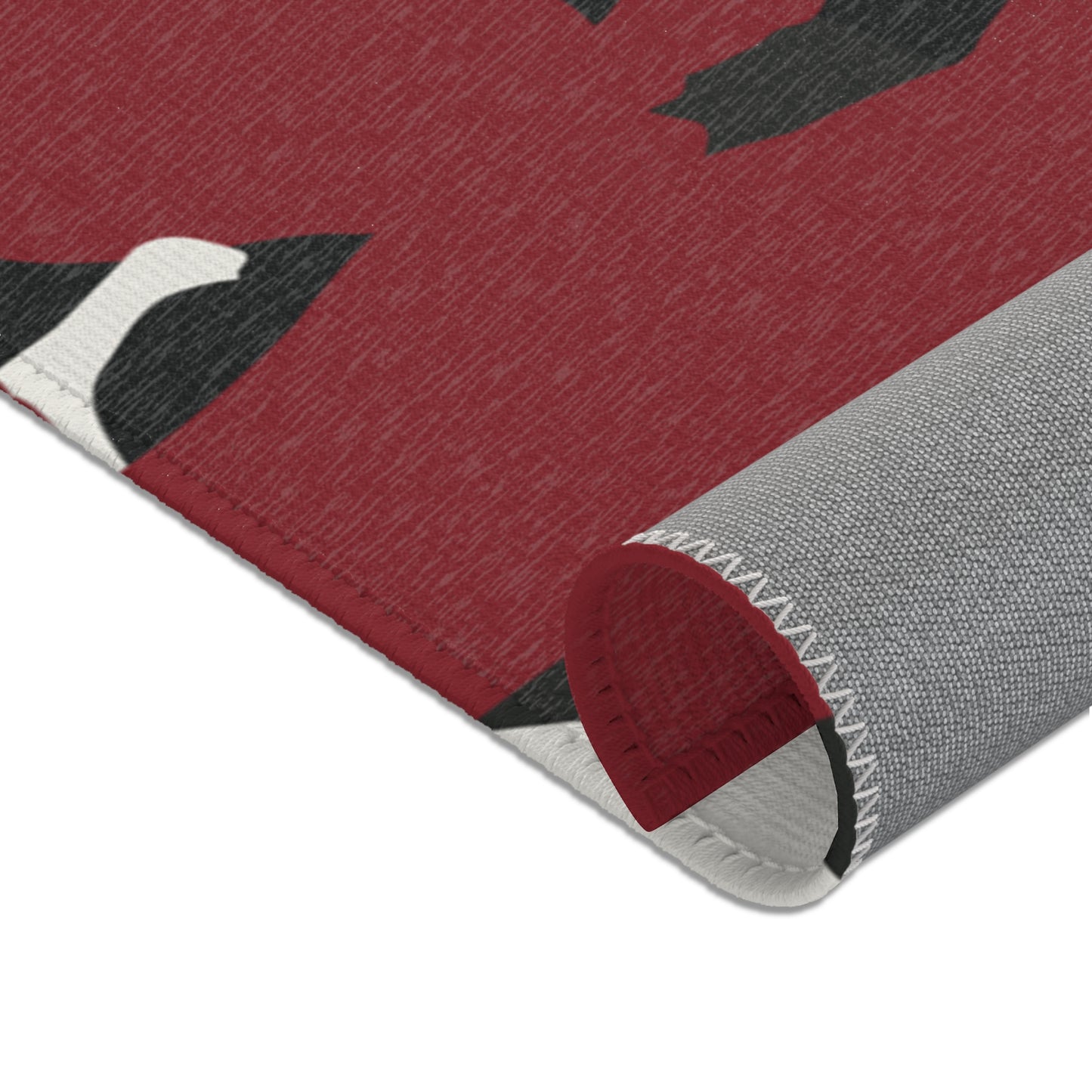 Doberman Red Camo Pattern Area Rugs