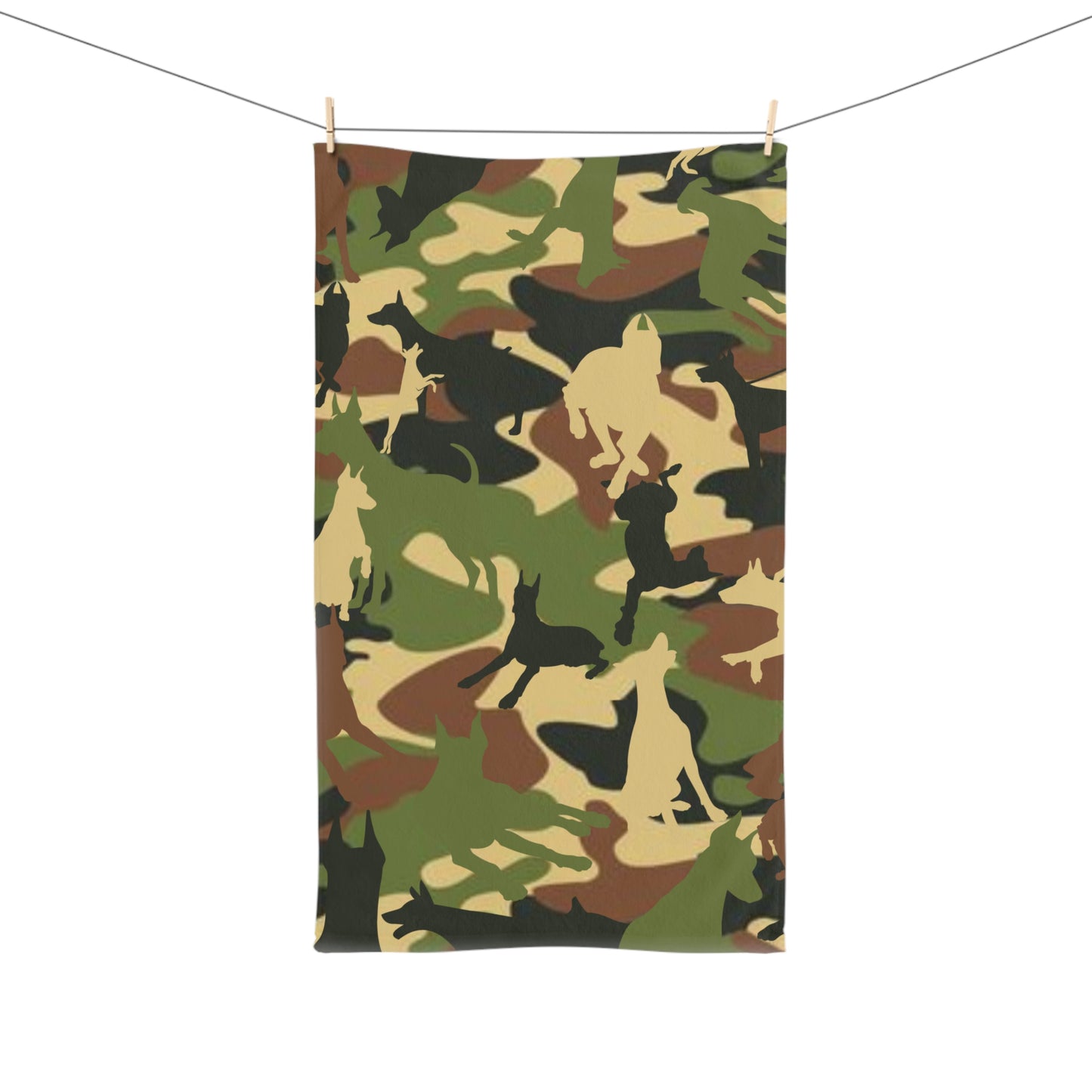 Doberman Brown Camo Pattern Snout Towel