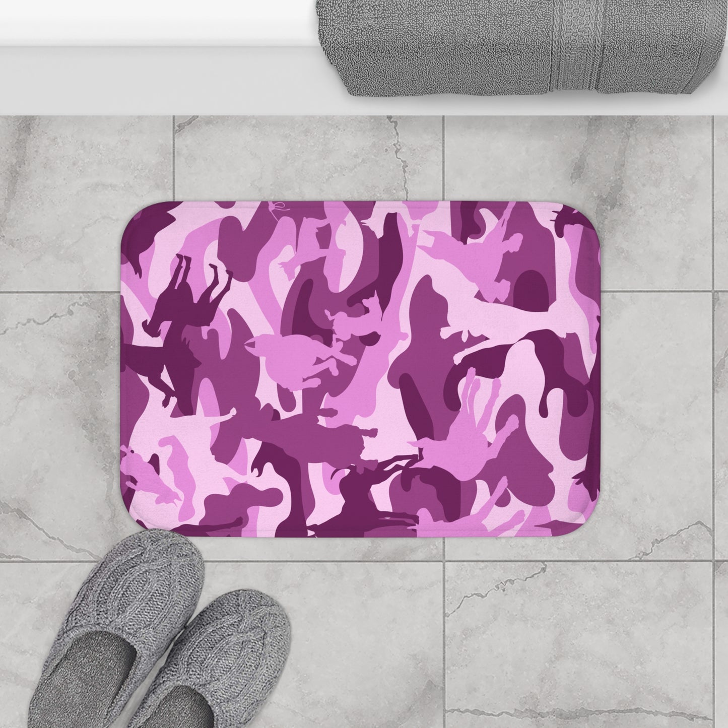 Food/Water Mat Dobie Pink Camo