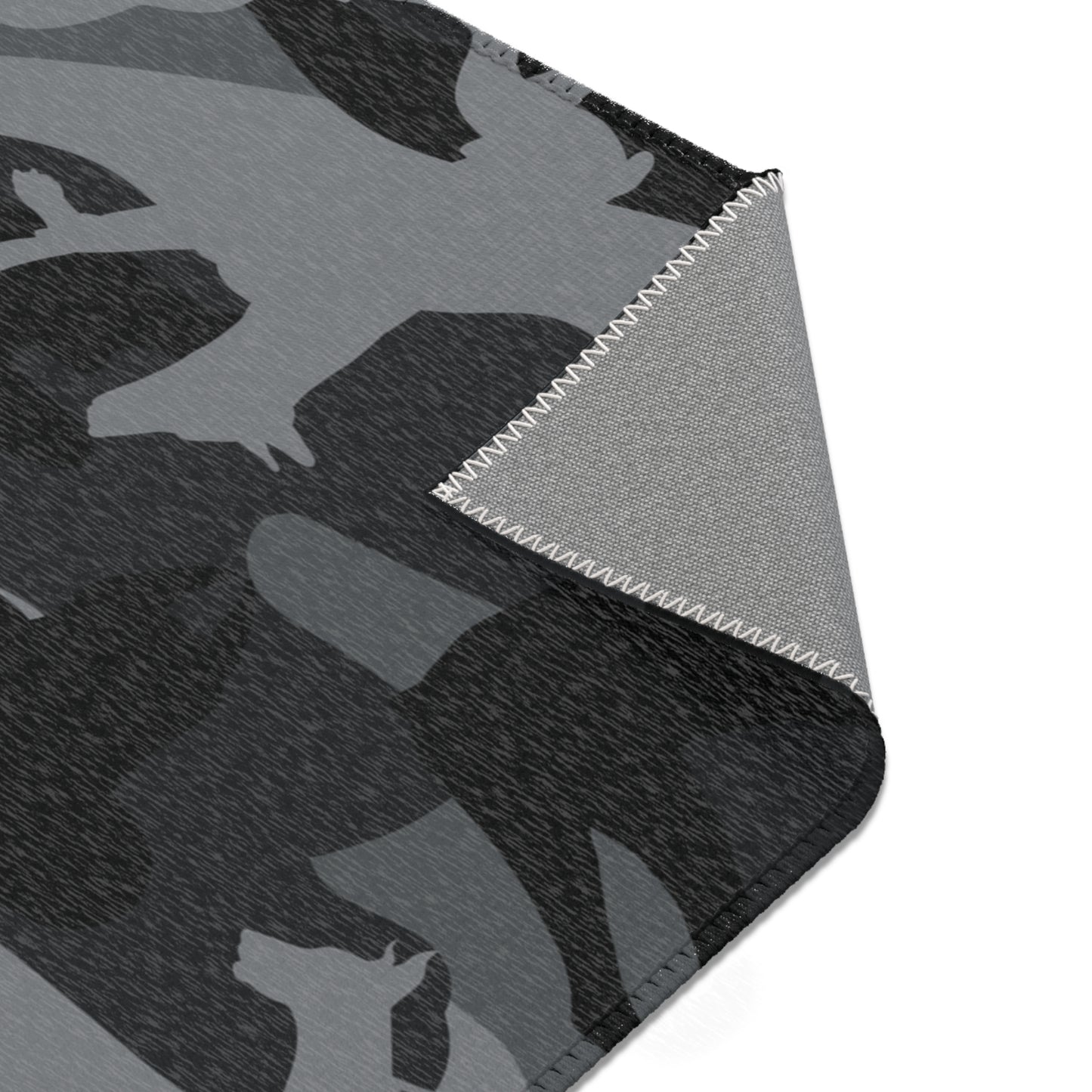 Doberman Gray Camo Pattern Area Rugs