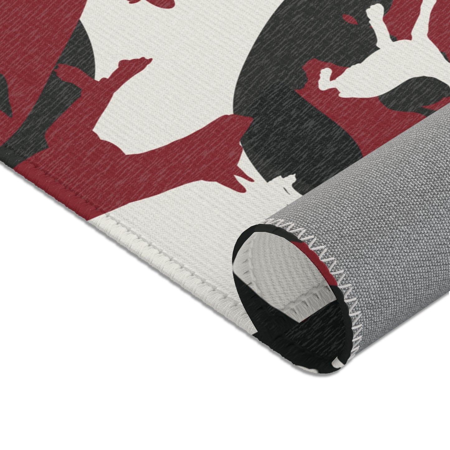 Doberman Red Camo Pattern Area Rugs