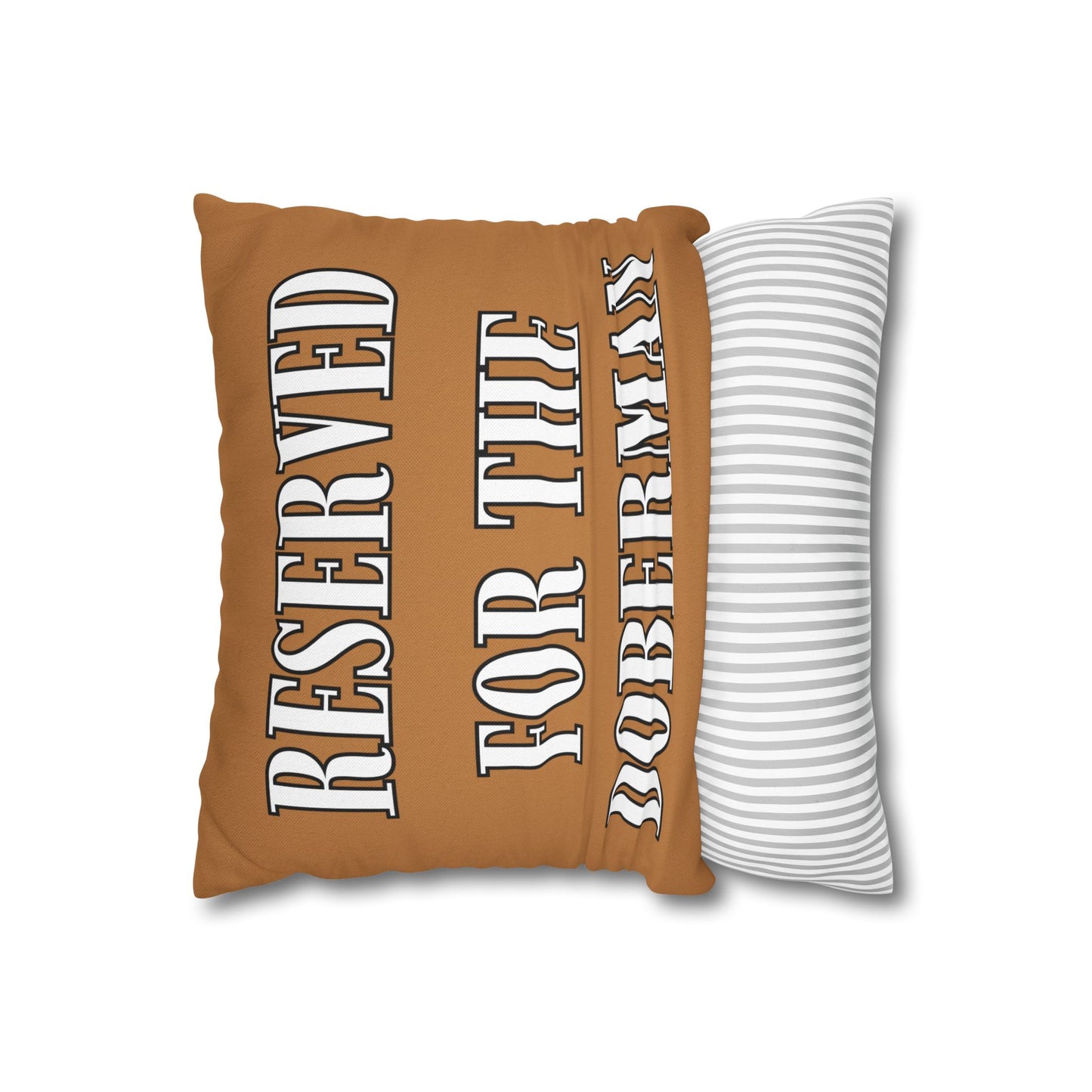 Reserved Light Brown Square Pillow Cover