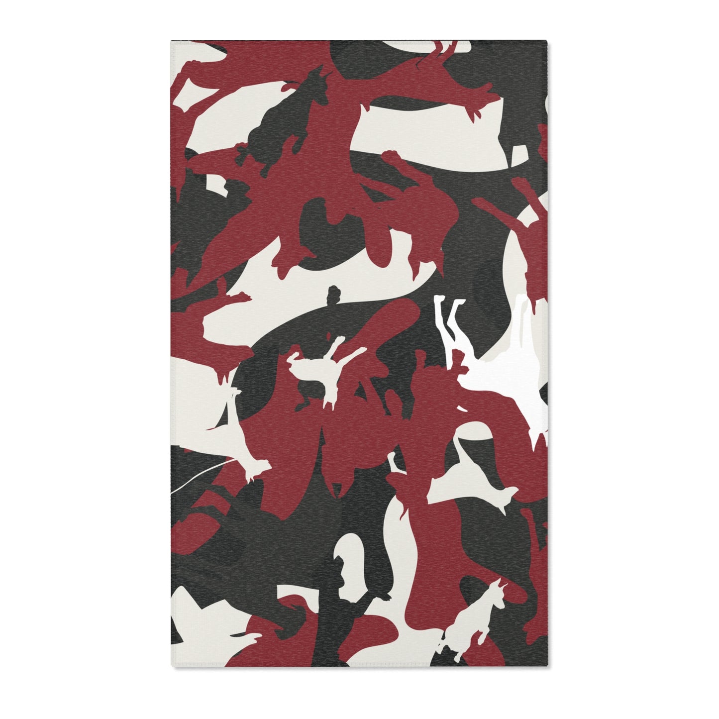 Doberman Red Camo Pattern Area Rugs