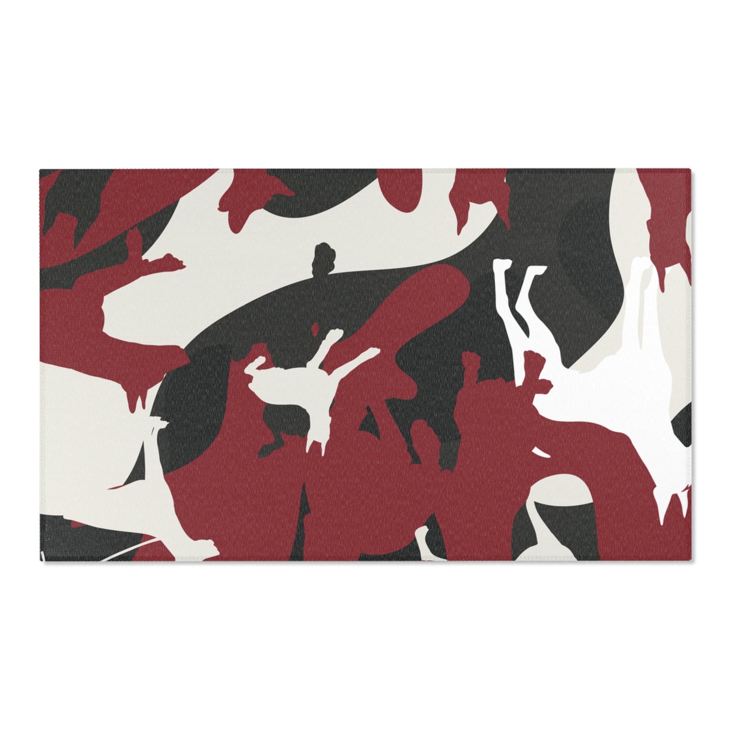 Doberman Red Camo Pattern Area Rugs