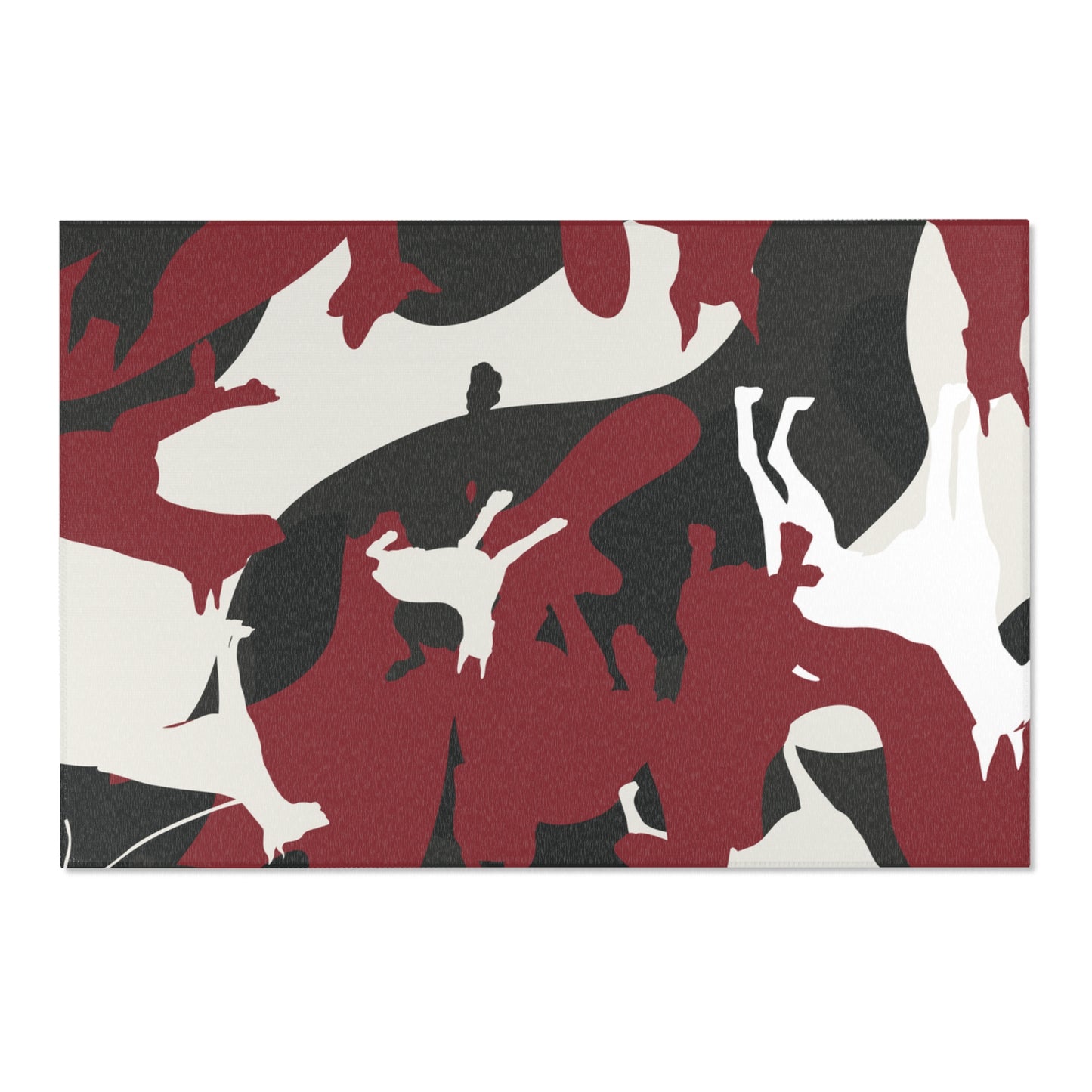 Doberman Red Camo Pattern Area Rugs
