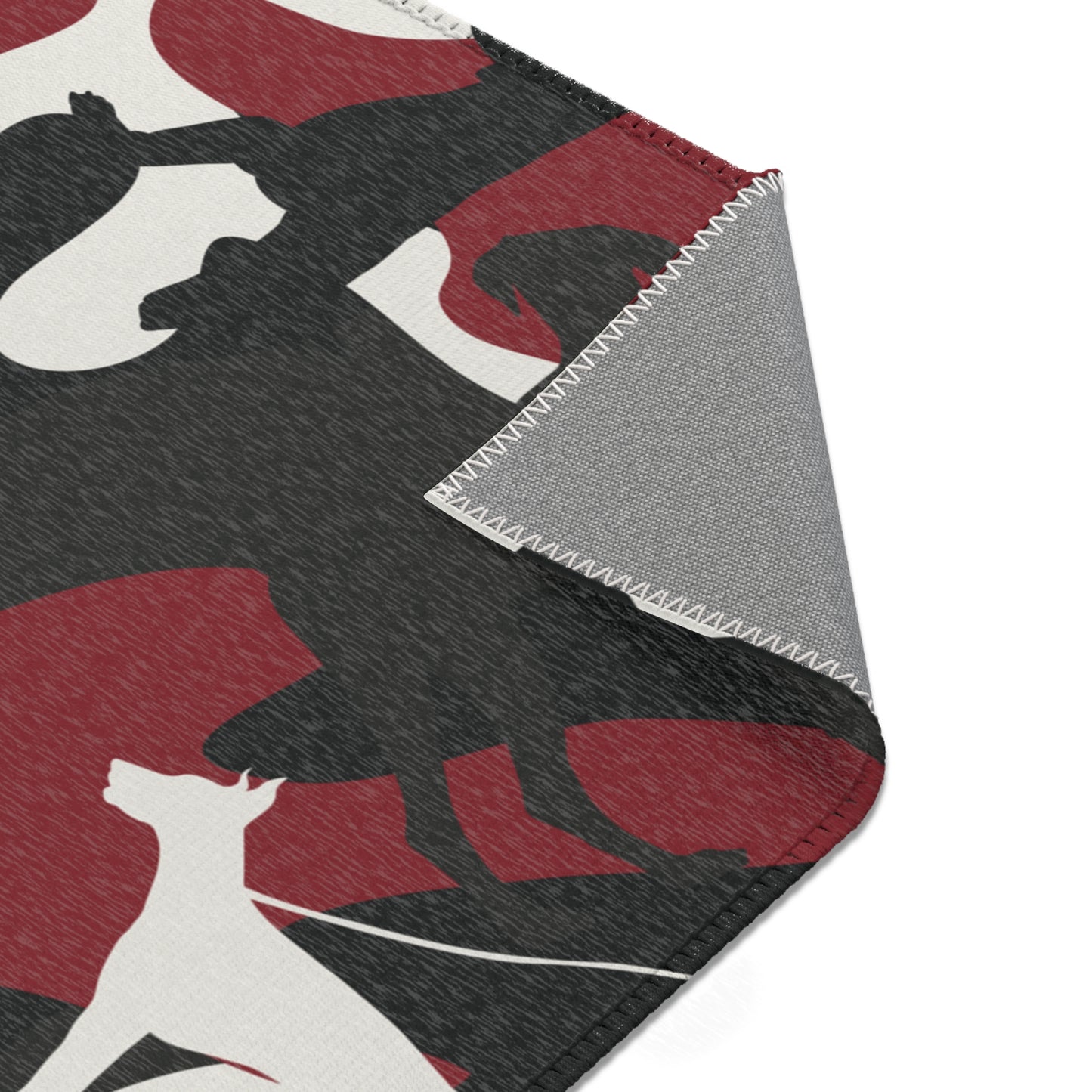 Doberman Red Camo Pattern Area Rugs