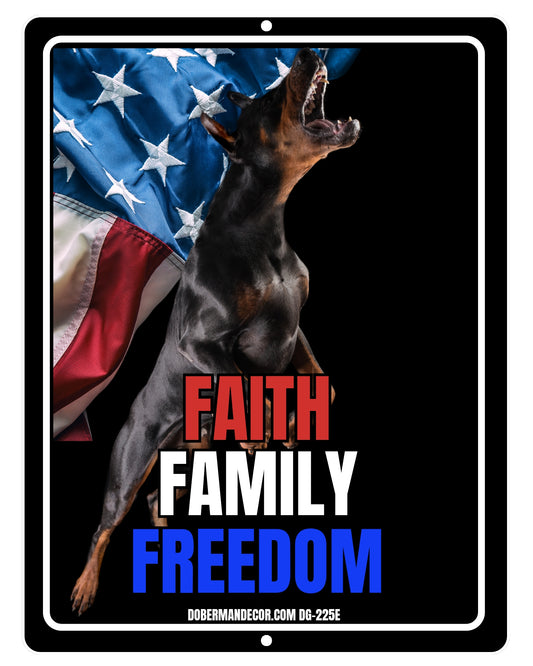 Doberman Aluminum Sign DG225