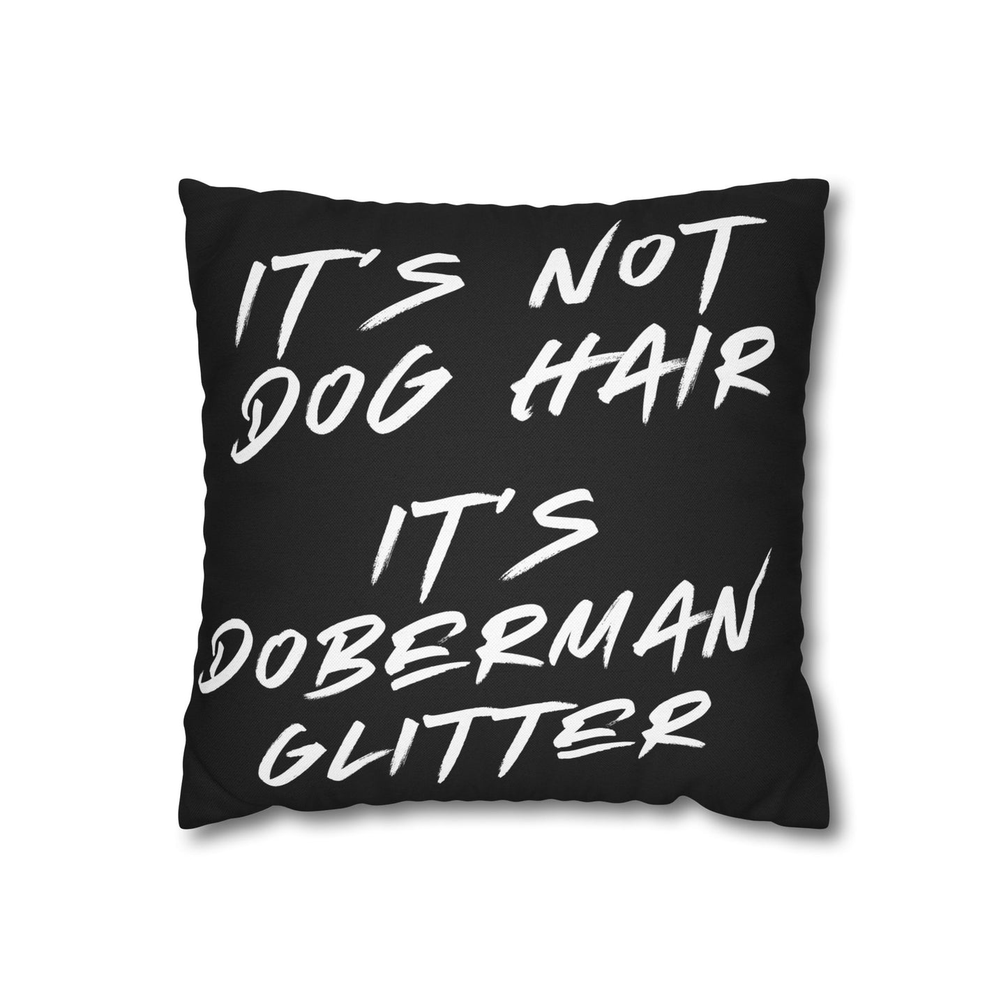 Glitter 1 Black Square Pillowcase