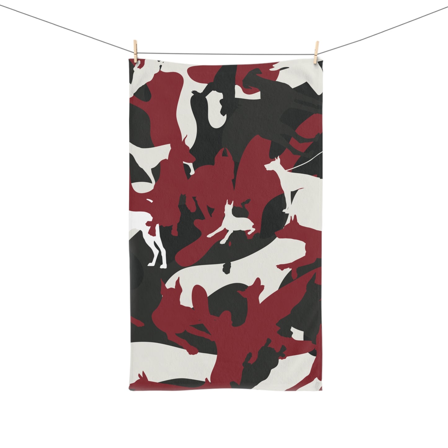 Doberman Red Camo Pattern Snout Towel