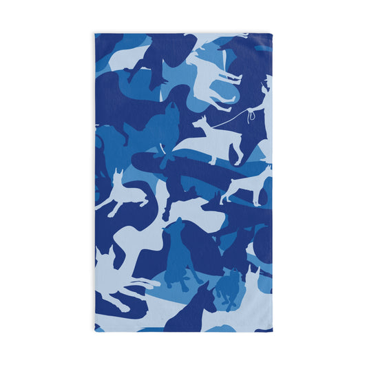 Doberman Blue Camo Pattern Snout Towel