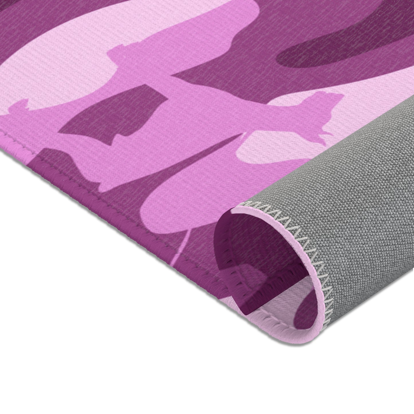 Doberman Pink Camo Pattern Area Rugs