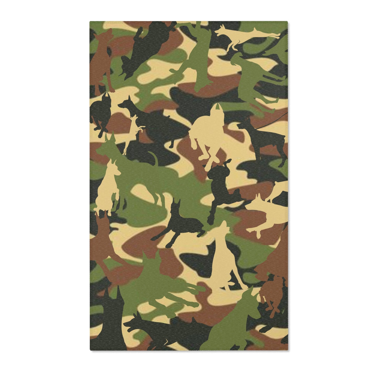 Dobie Brown Camo Pattern Area Rugs