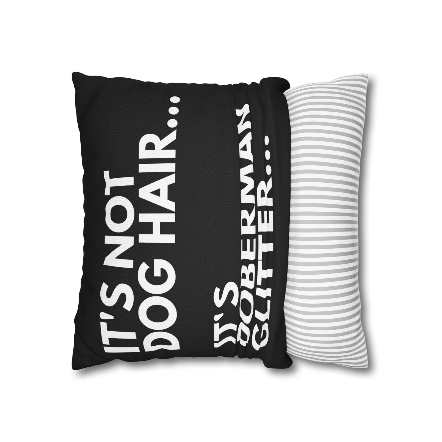Glitter 3 Black Square Pillowcase