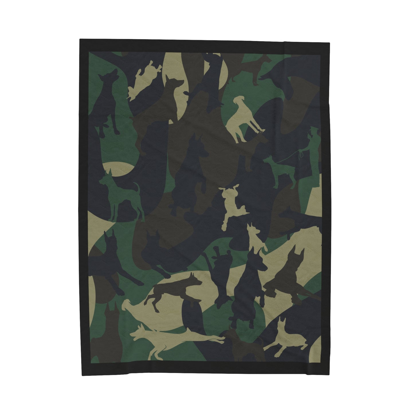 Dobie Camo Velveteen Plush Blanket