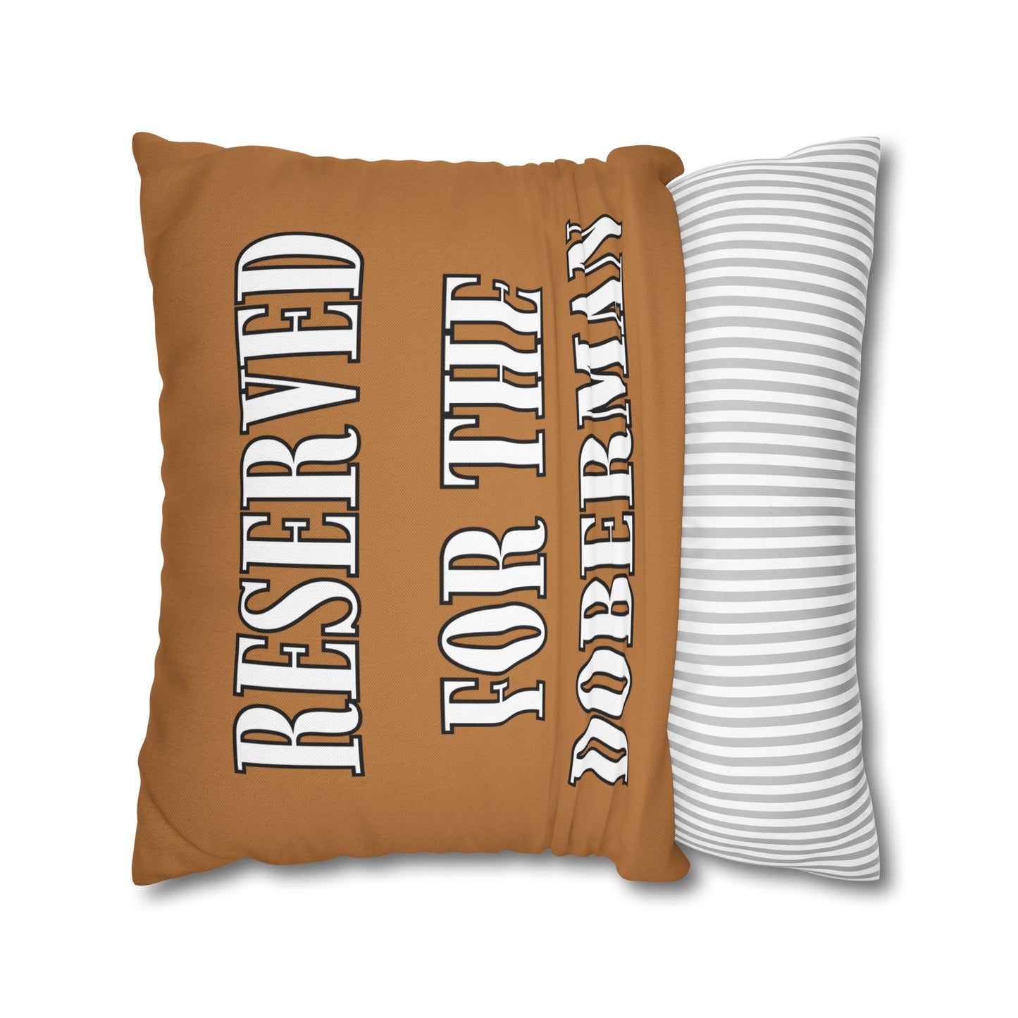 Reserved Light Brown Square Pillow Cover