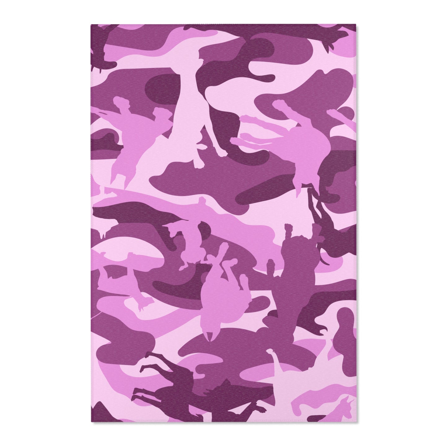 Doberman Pink Camo Pattern Area Rugs