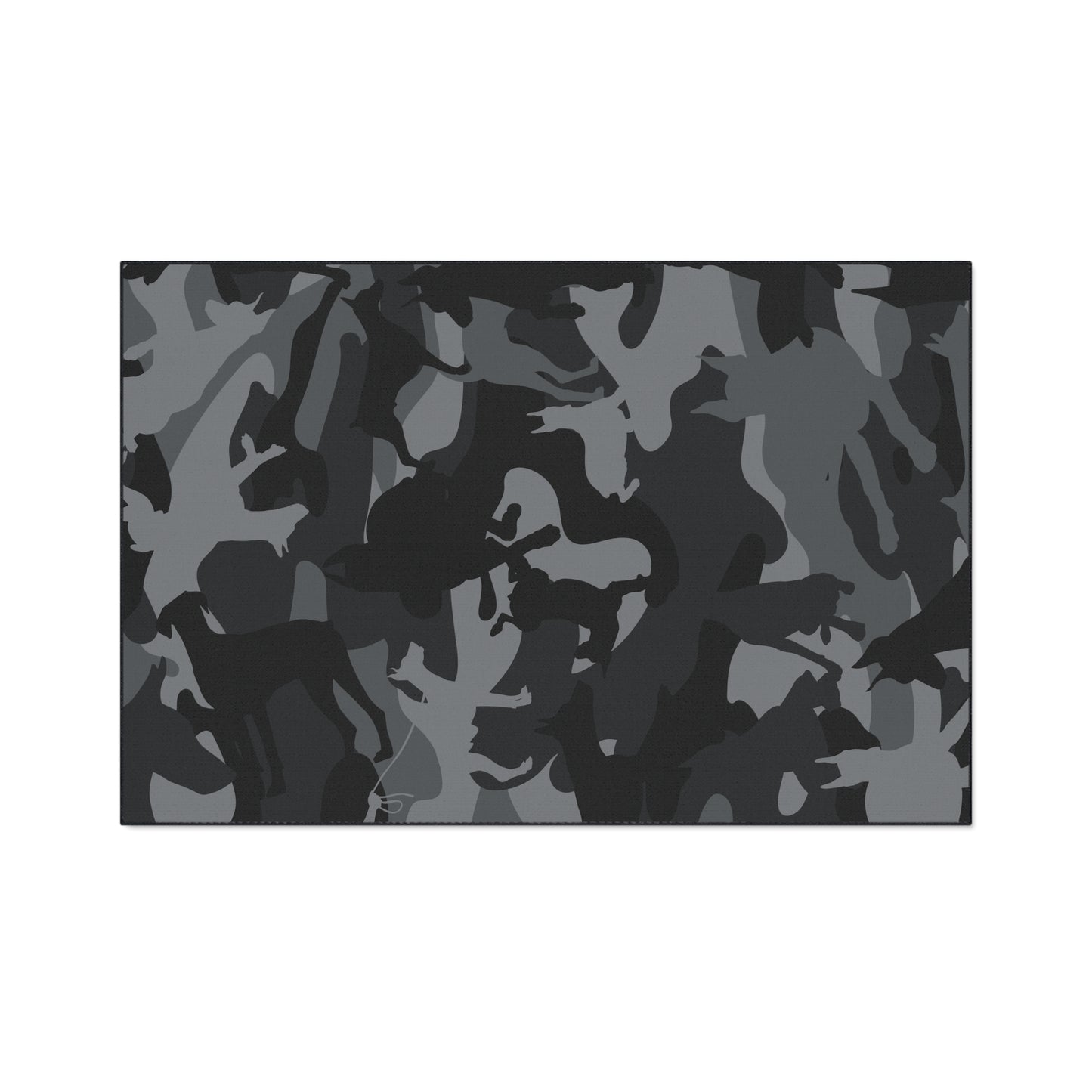 Doberman Gray Camo Heavy Duty Place Floor Mat