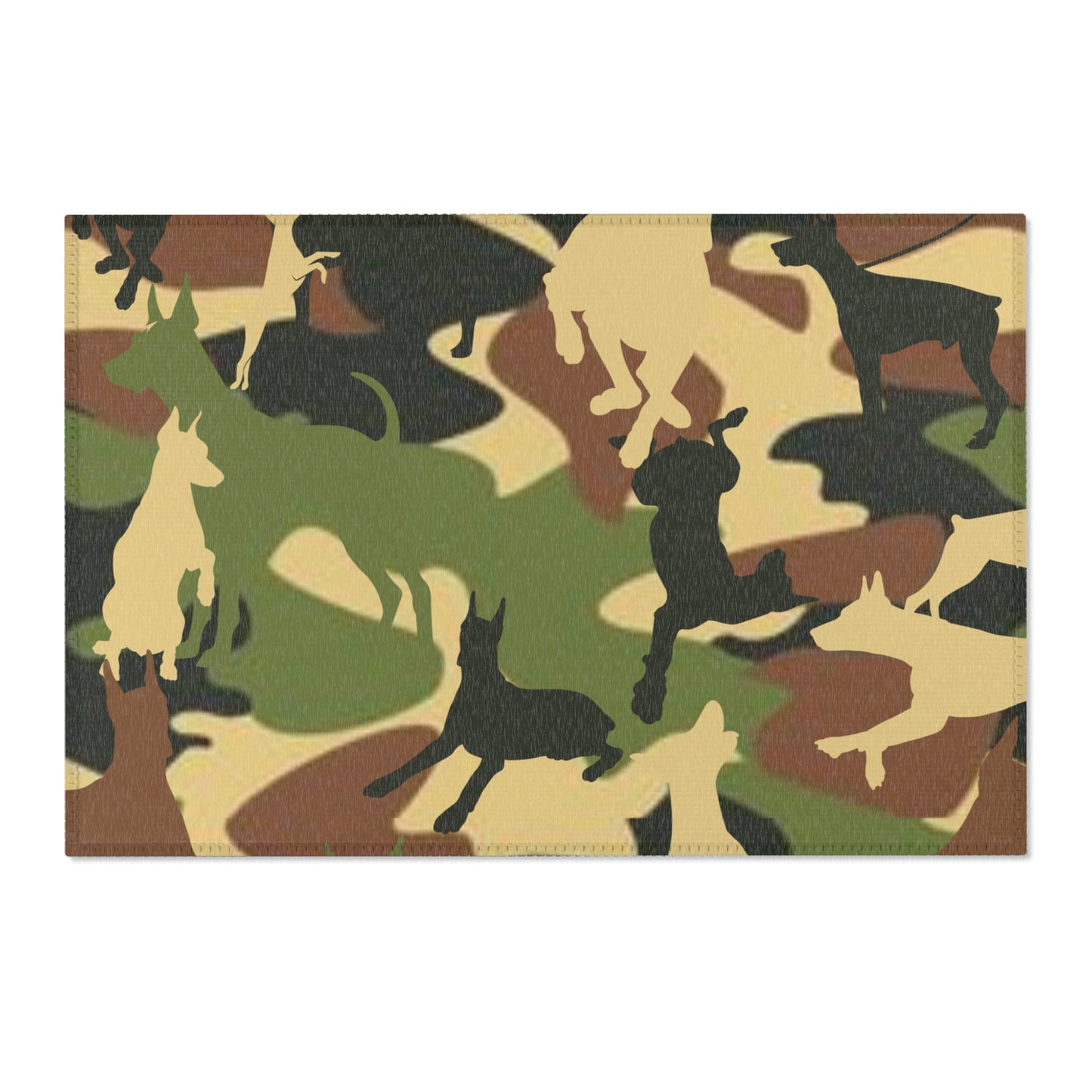 Dobie Brown Camo Pattern Area Rugs