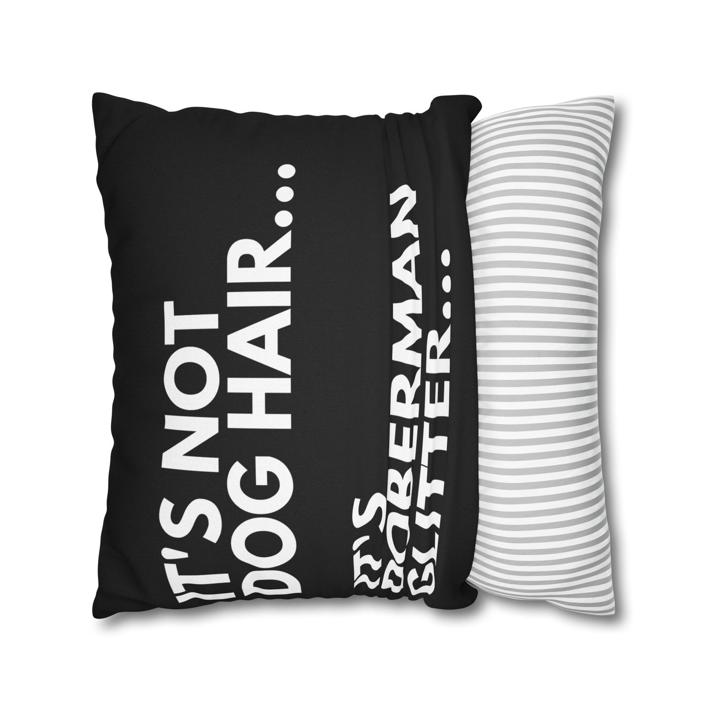 Glitter 3 Black Square Pillowcase