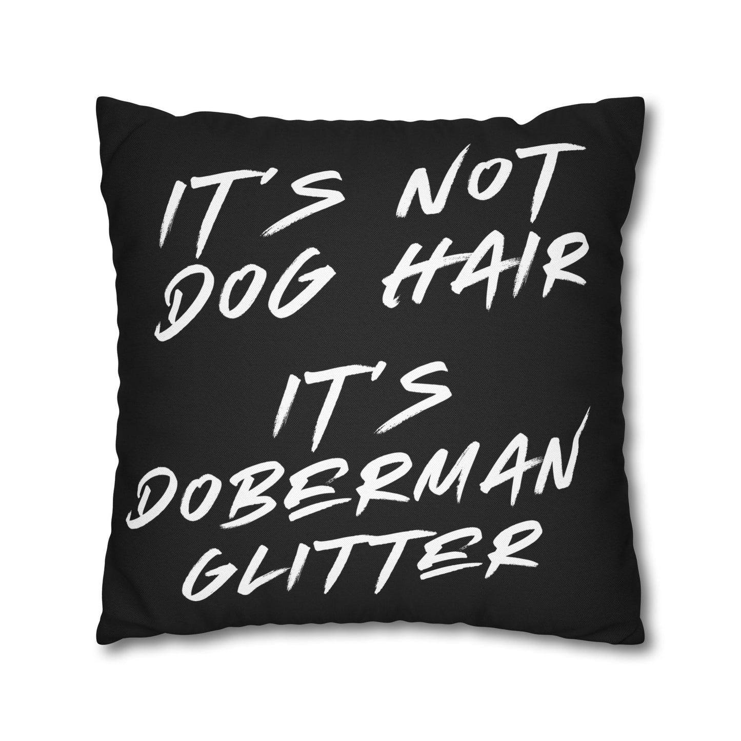 Glitter 1 Black Square Pillowcase