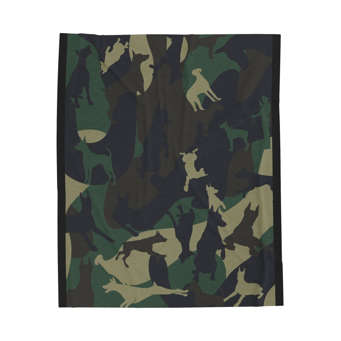 Dobie Camo Velveteen Plush Blanket