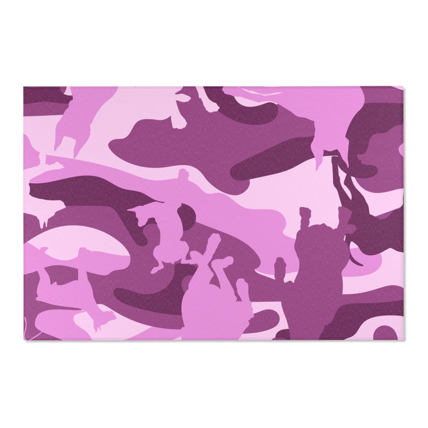 Doberman Pink Camo Pattern Area Rugs