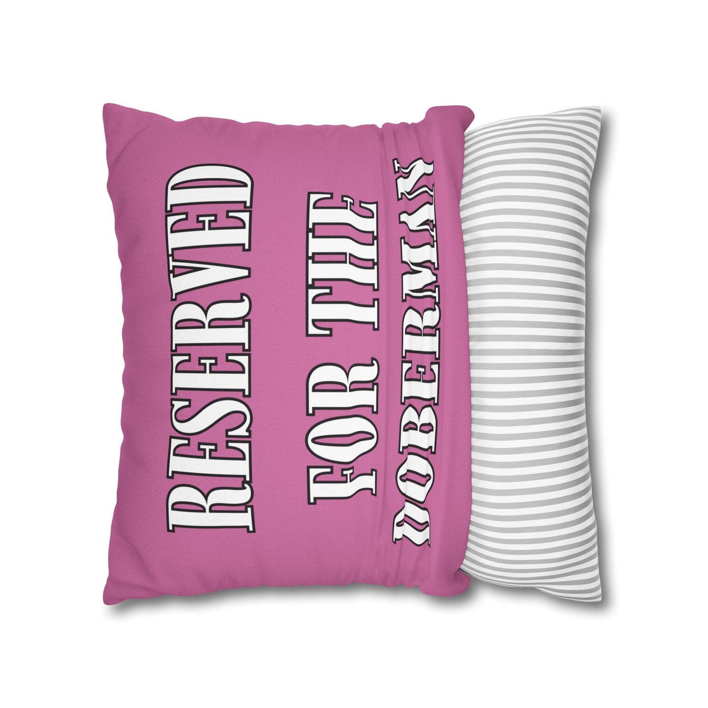 Reserved Pink Square Pillow Covers