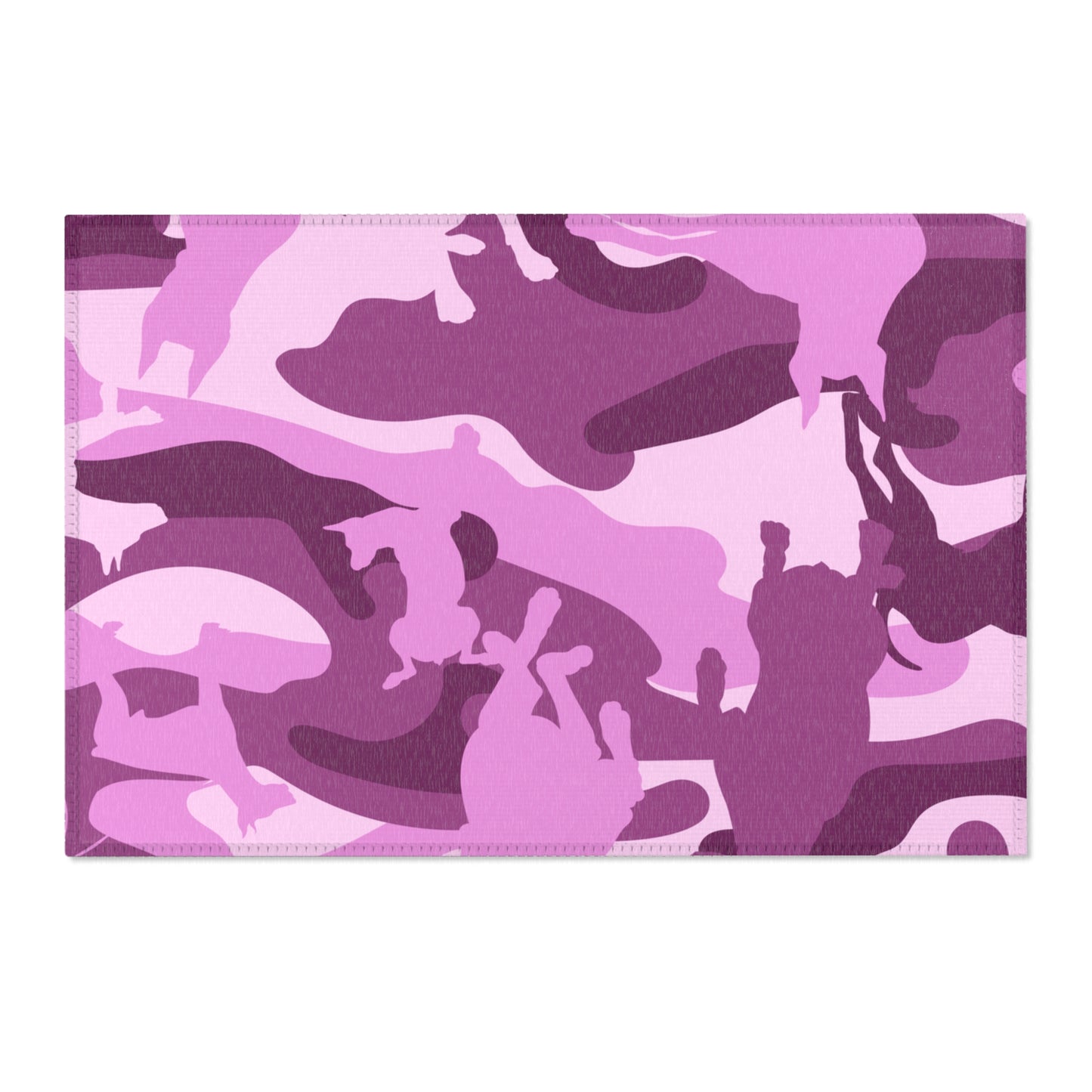 Doberman Pink Camo Pattern Area Rugs