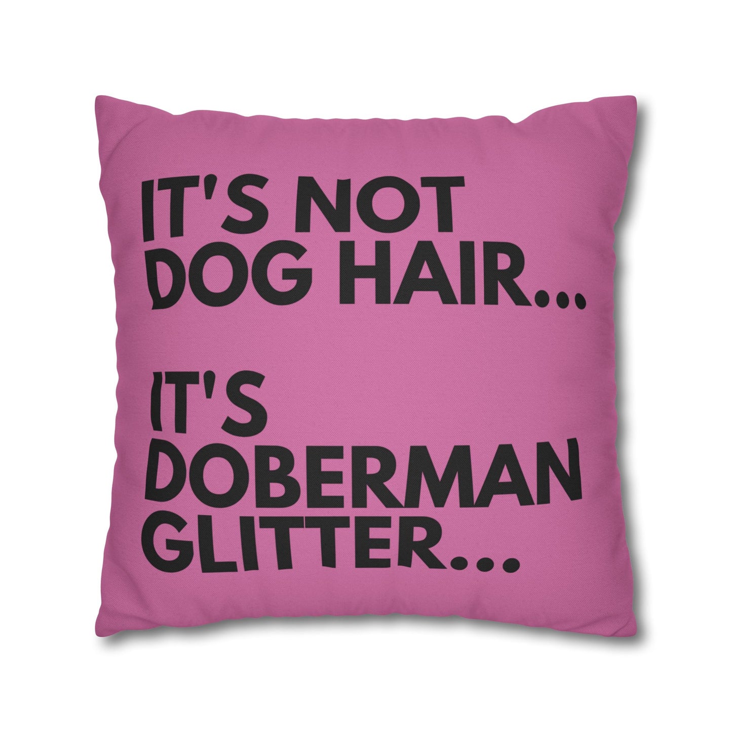 Glitter 2 Light Pink Square Pillowcase