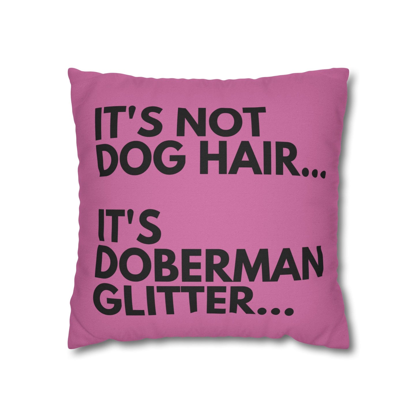 Glitter 2 Light Pink Square Pillowcase