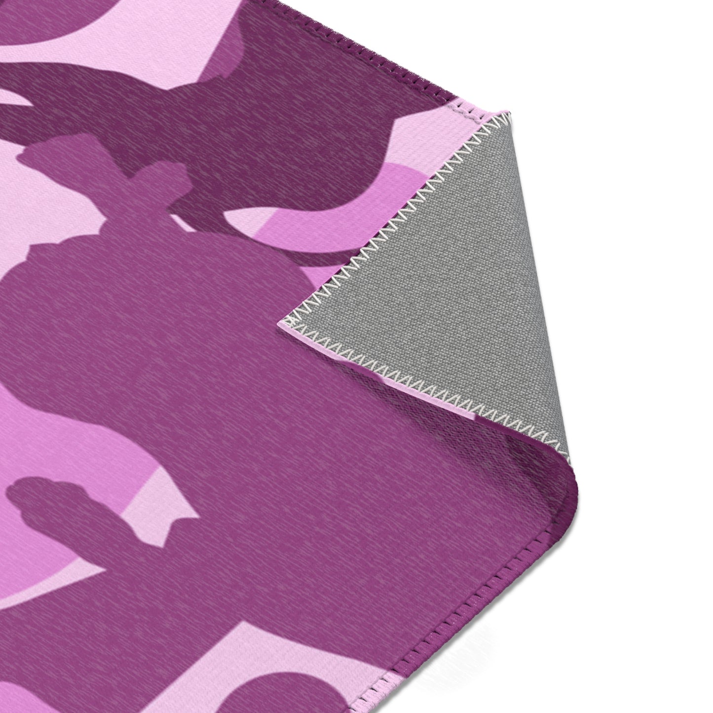 Doberman Pink Camo Pattern Area Rugs