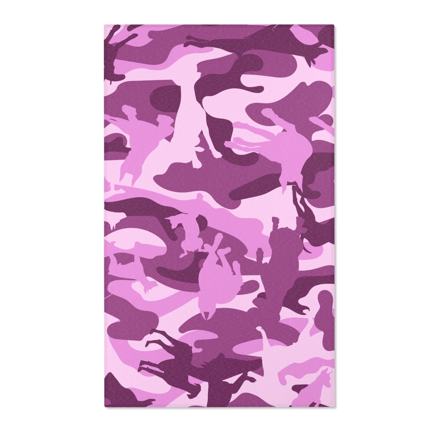 Doberman Pink Camo Pattern Area Rugs