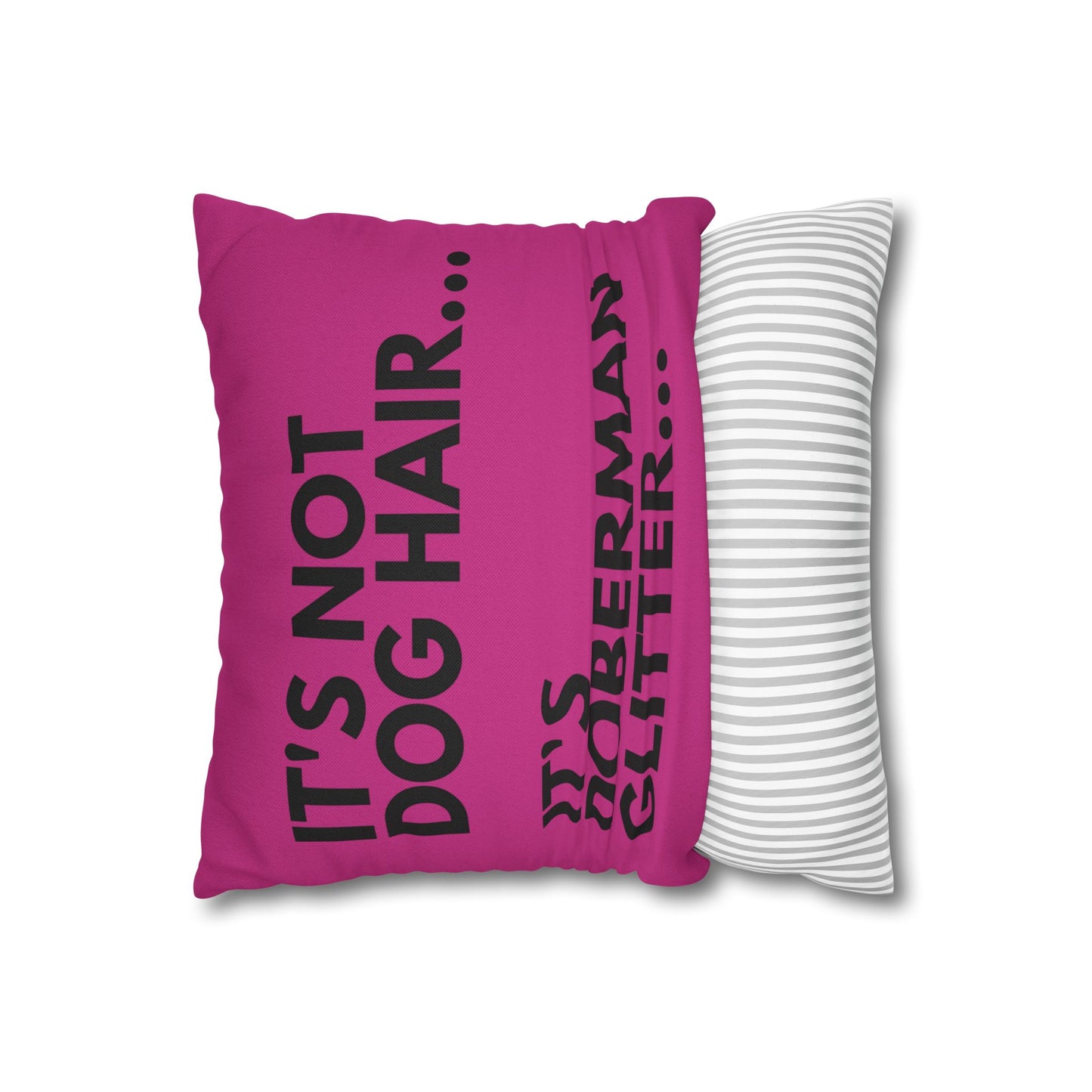 Glitter 2 Pink Square Pillowcase