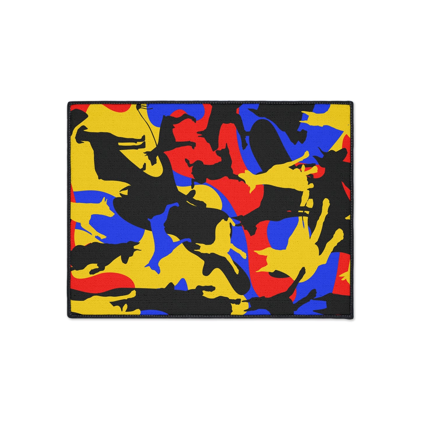 Doberman Yellow Camo Heavy Duty Place Floor Mat