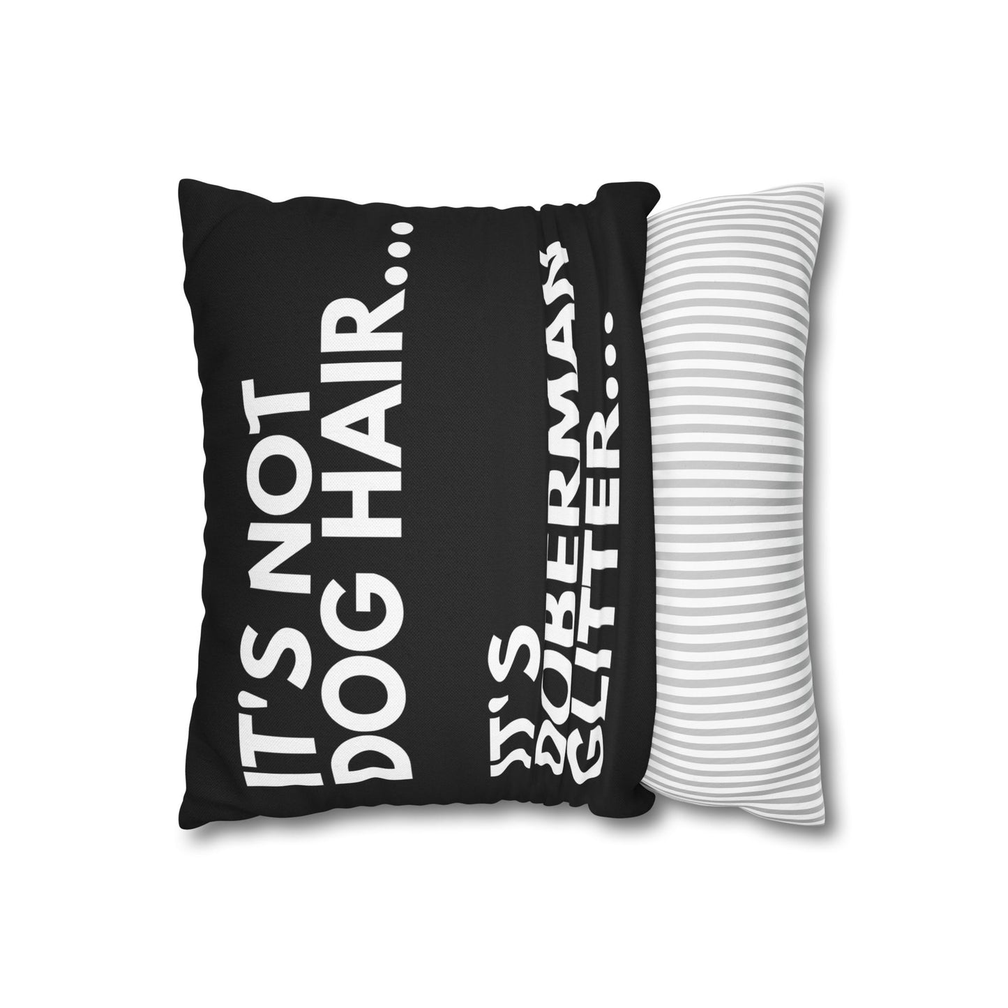Glitter 3 Black Square Pillowcase
