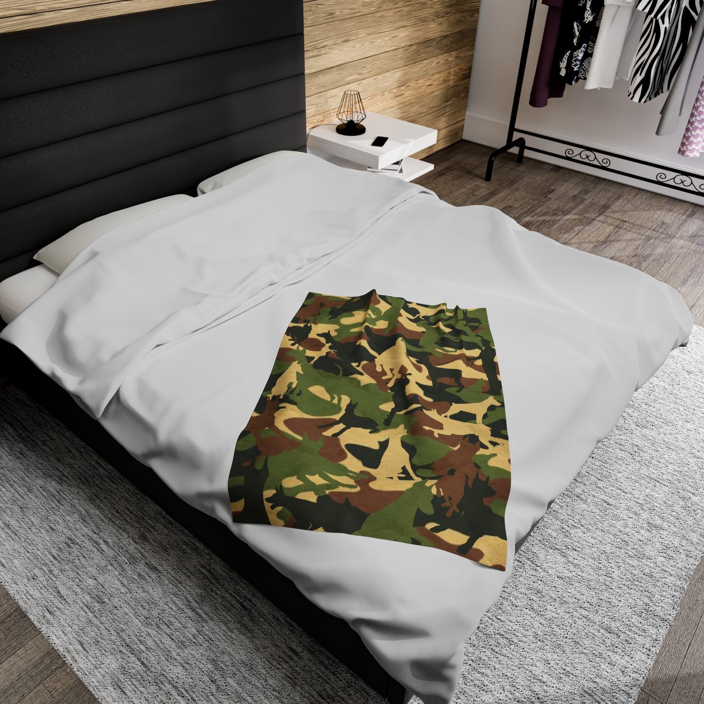 Dobie Brown Camo Velveteen Plush Blanket