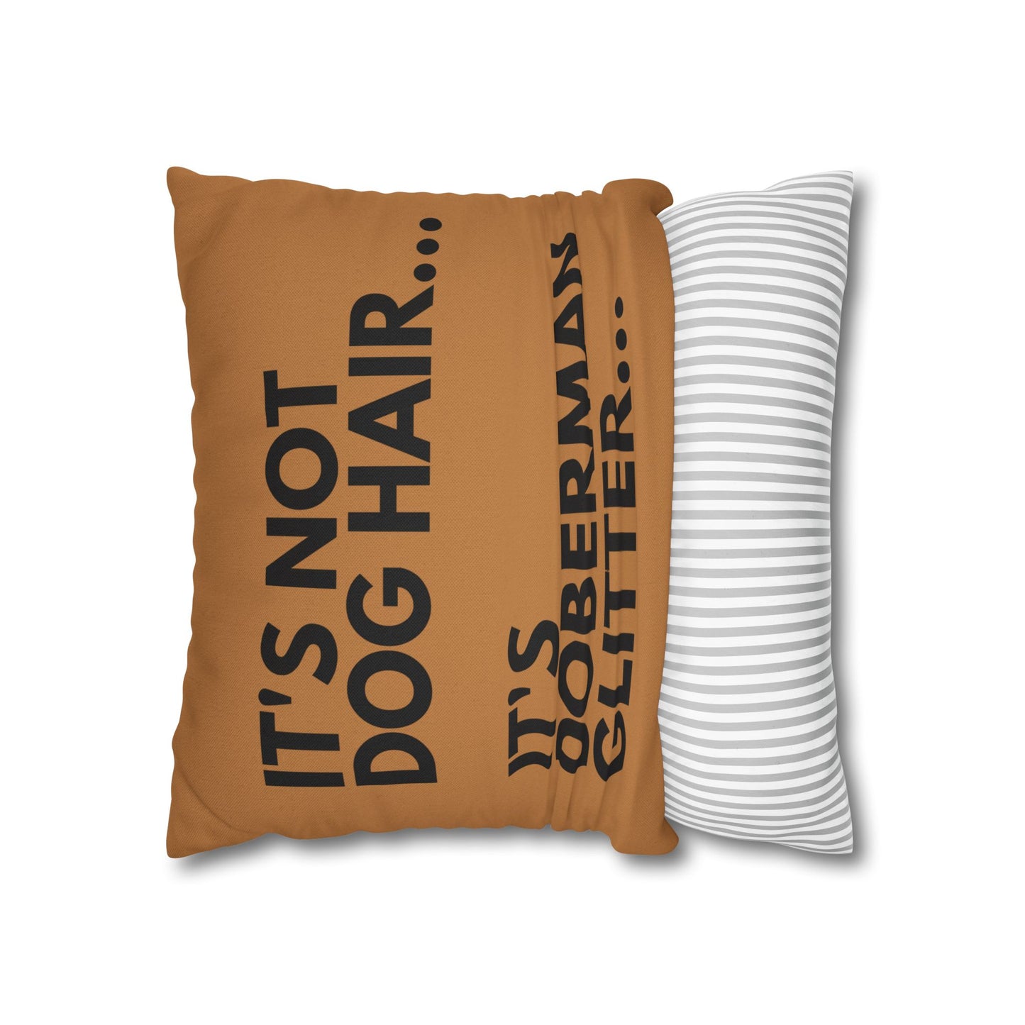 Glitter 2 Light Brown Square Pillowcase