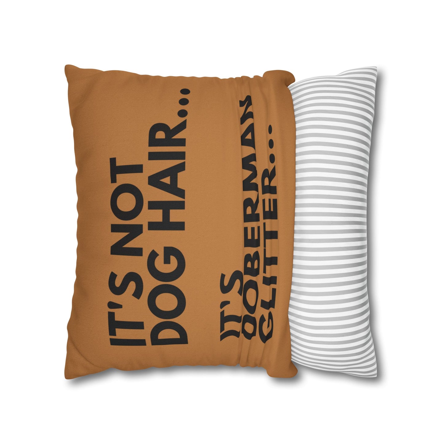 Glitter 2 Light Brown Square Pillowcase